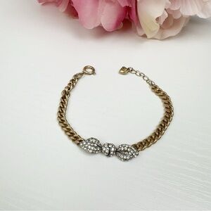 Vintage Juicy Couture Gold Tone Bow Bracelet Y2K